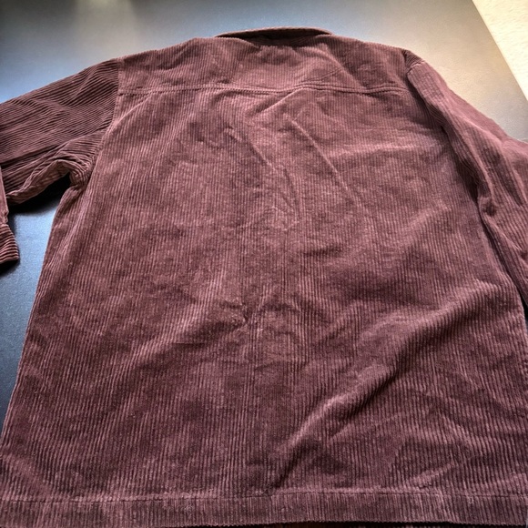 oversized boxy‎ shaket zip front brown corduroy 100% cotton unisex medium - Picture 5 of 9